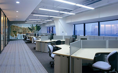 松江办公室装修平面布置图是最基本的图纸(图1)